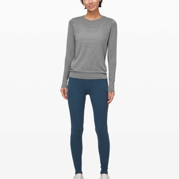 Lululemon Breeze By Long Sleeve *Squad Slate / White size 2 - Picture 6 of 9